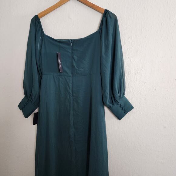 NEW Lulus Feel The Romance Emerald Green Off The Shoulder Maxi Dress - Picture 11 of 15